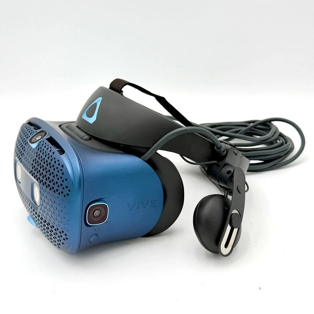 HTC Vive Pro VR Headset Blue PC Virtual Reality Headset and Controllers